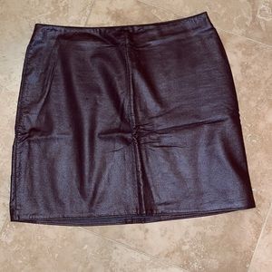 Leather Faux Skirt